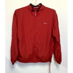 Vintage Reebok‎ Womens Red Lined Long Sleeve Full Zip Windbreaker Jacket Large